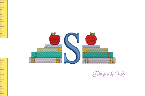 Back to School Books and Apples: A Thoughtful Choice for Seasonal Embroidery
