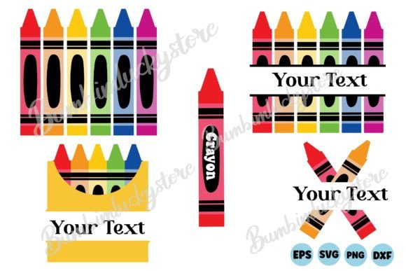Crayon Split Monogram SVG