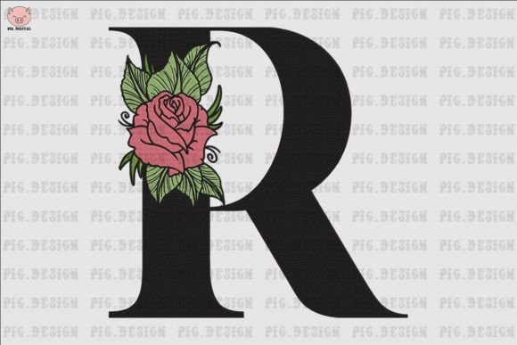 Flower Rose Font R and Flower Rose Font R Embroidery: The Perfect Way to Decorate Your Beautiful Embroidery Projects