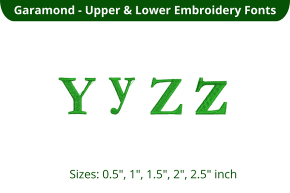 Garamond Font YZ: A Versatile Embroidery Solution