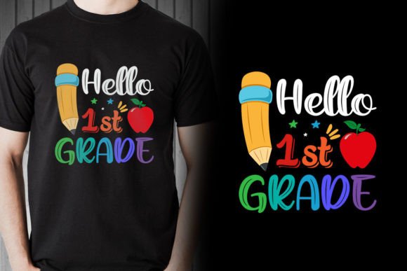Hello 1st Grade Back of School T-shirt