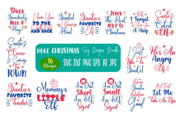Huge Christmas SVG Designs Bundle