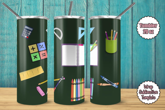 Tumbler Wrap Template 20oz Back School: Precision Design for Real-World Branding